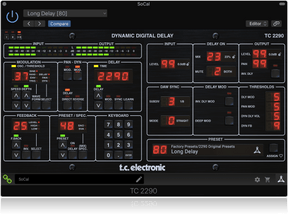 TC Electronic TC 2290-DT Digital Delay Plug مع واجهة سطح المكتب