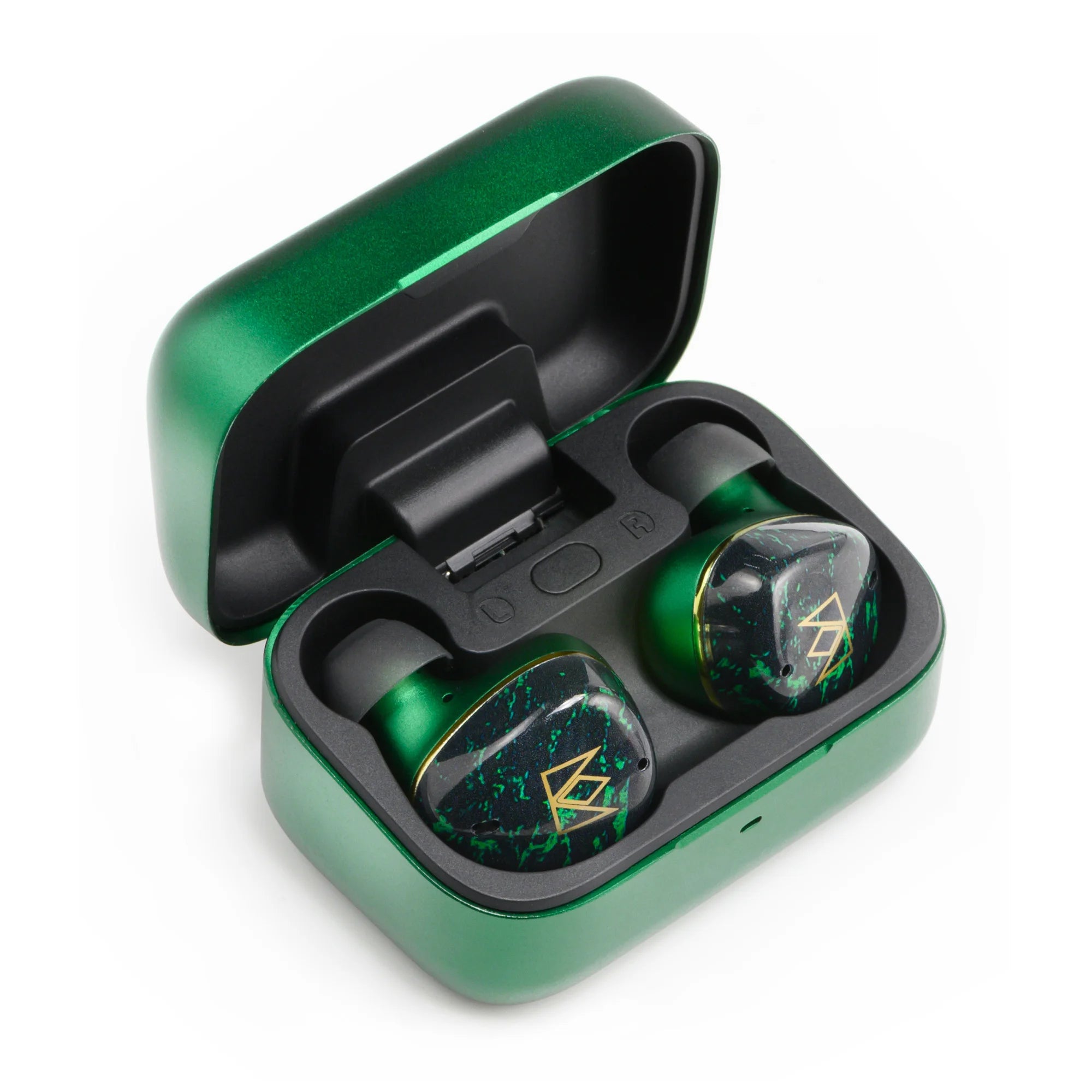 Noble FoKus Rex5 Earphone, 1x 10mm Dynamic, 3 Balanced Armature, 1x Planar Drivers, Audiodo Integration, Multipoint Connection, Bluetooth 5.4, Aluminum And Acrylic Housing, Green | FoKus Rex5
