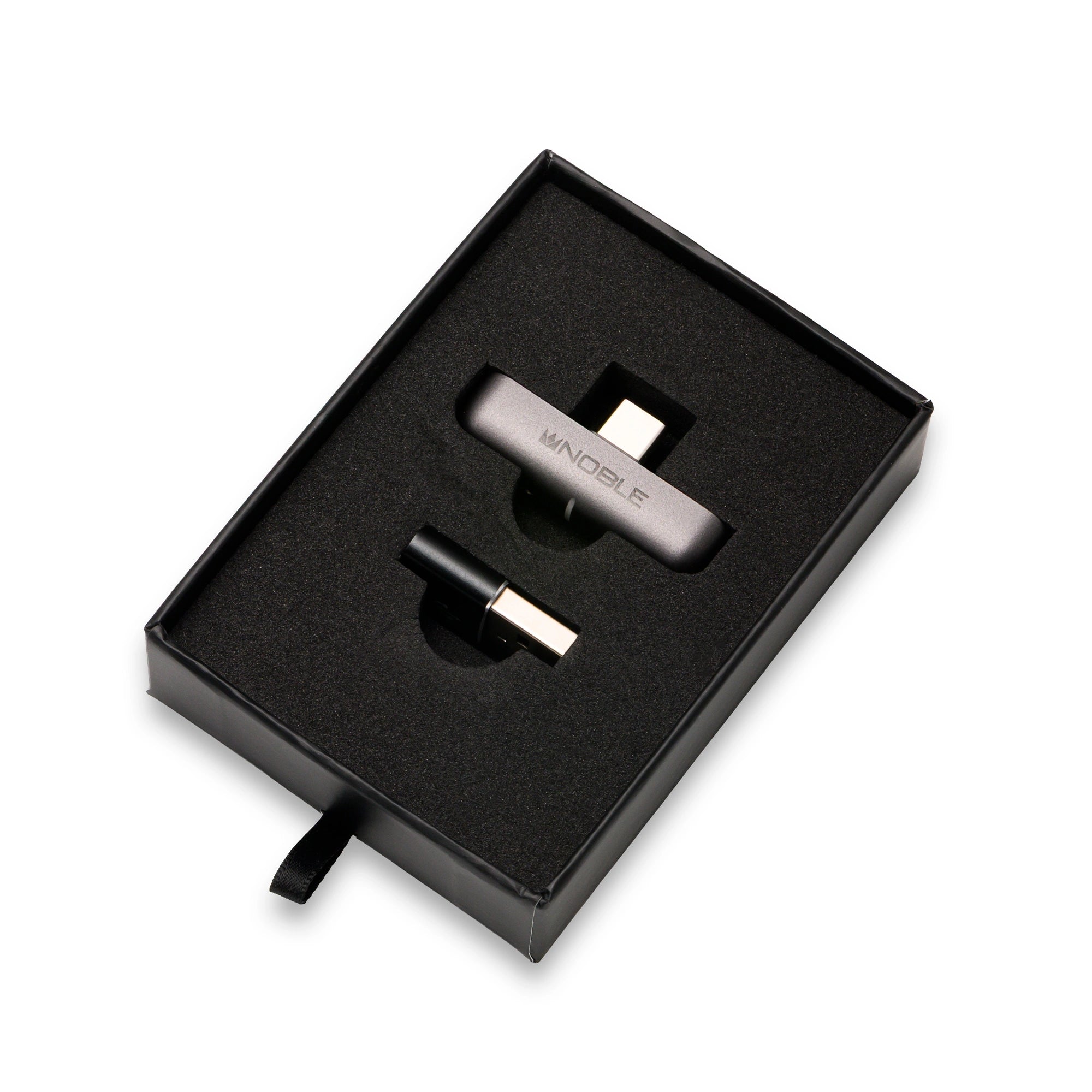 Noble Audio Sceptre Silver bluetooth transmitter with usb-c connector