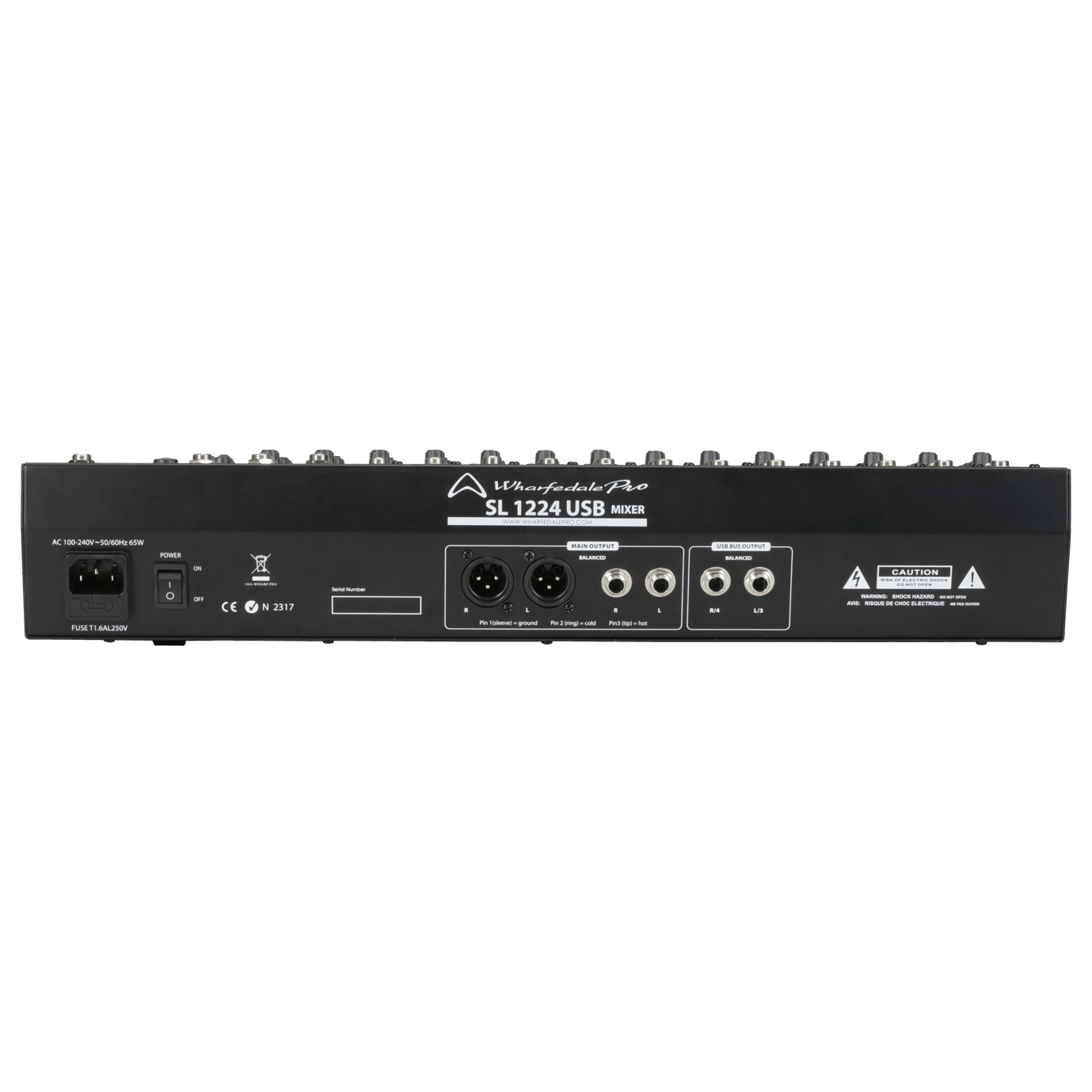 Wharfedale Pro SL1224USB Mixer Audio 16 CH 12 Mono & 2 Stereo FX and USB Interface