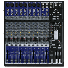 Wharfedale Pro SL824USB Mixer Audio 12 Ch 8 Mono & 2 Stereo FX و USB Interface