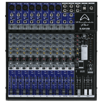 Wharfedale Pro SL824USB	Mixer Audio 12 CH 8 Mono & 2 Stereo FX and USB Interface