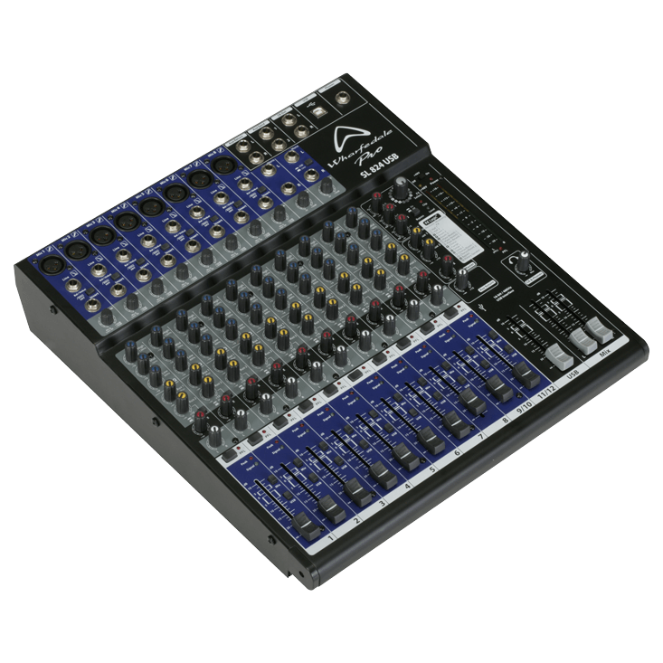 Wharfedale Pro SL824USB	Mixer Audio 12 CH 8 Mono & 2 Stereo FX and USB Interface