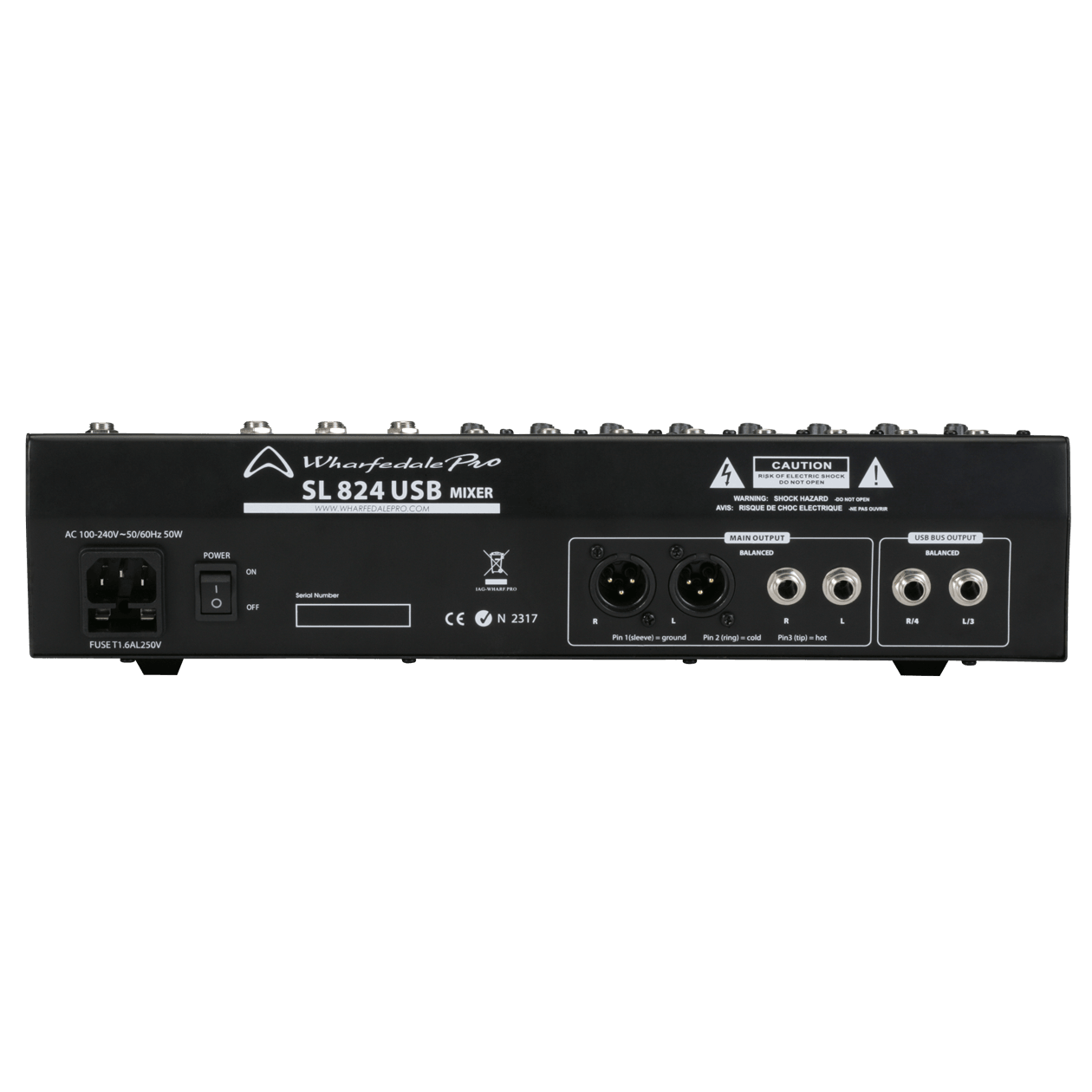 Wharfedale Pro SL824USB	Mixer Audio 12 CH 8 Mono & 2 Stereo FX and USB Interface
