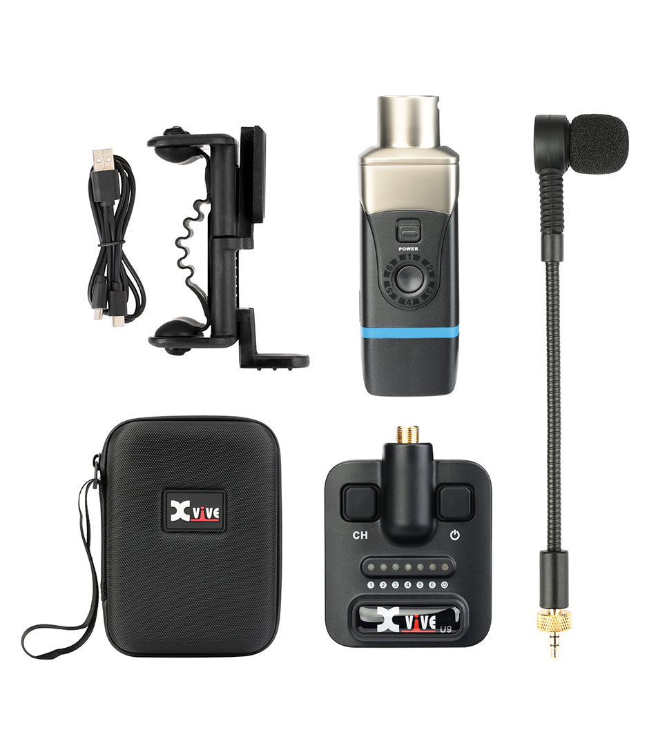 Xvive U9 Violin Wireless System With Clip-on Supercardioid Condenser Microphone (Travel Case Included)