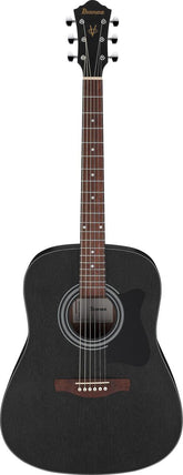 Ibanez V54NJP-WK Jampack Series Acoustic Guitar Package, Weathered Black