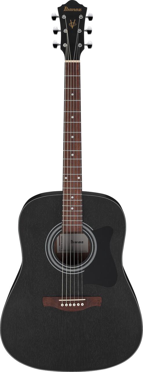 Ibanez V54NJP-WK Jampack Series Acoustic Guitar Package, Weathered Black