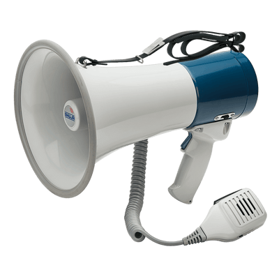 Ahuja AM22HSD Portable PA Megaphone 20W RMS Shoulder Sling & Hand Grip Type w/ Siren - MusicMajlis