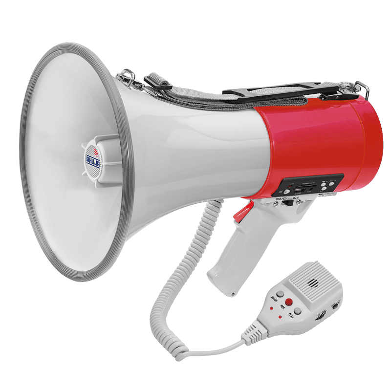 Ahuja AM25DP Portable PA System Megaphone 25W RMS w/ Siren, Microphone with Volume Control and Recording - MusicMajlis