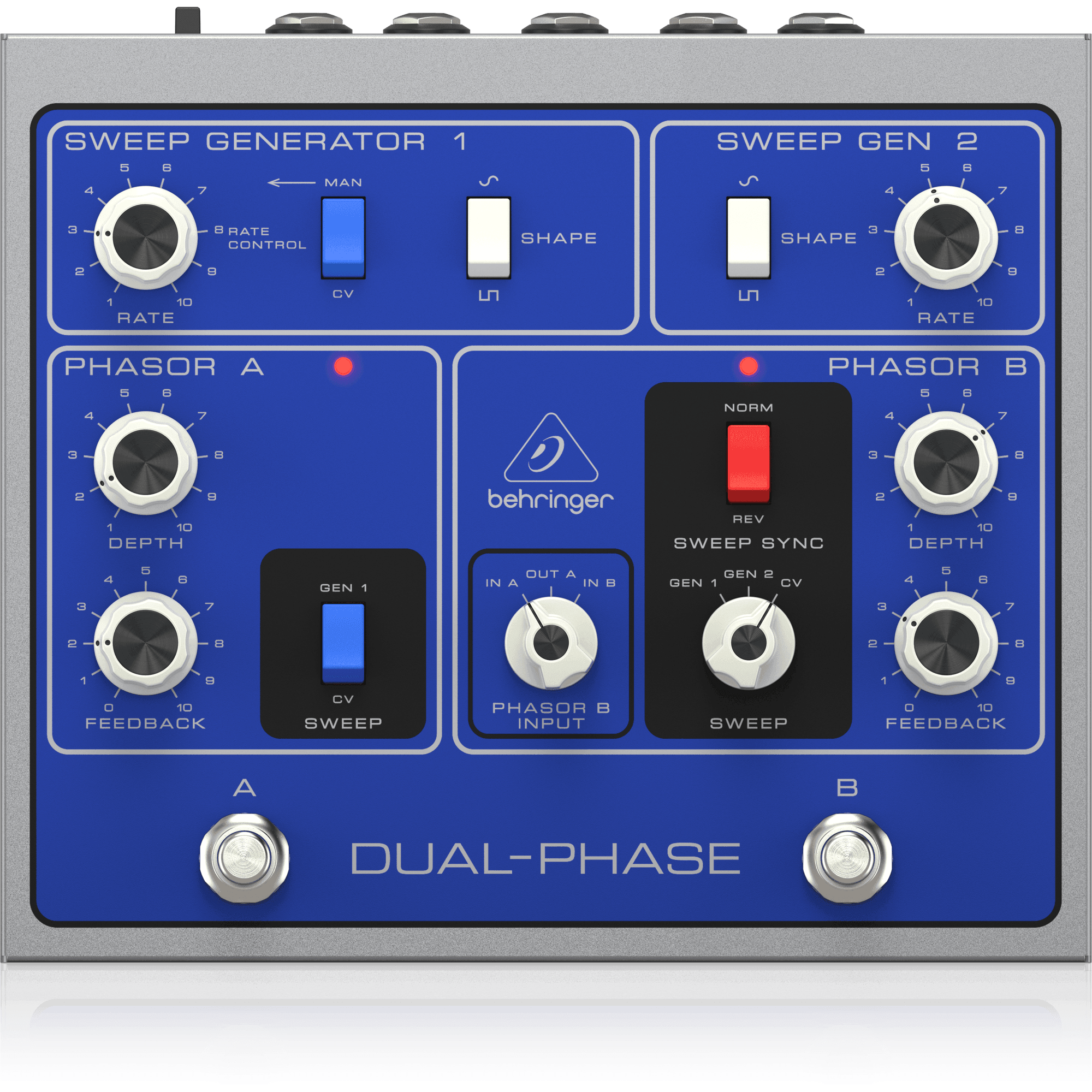 Behringer DUALPHASE Phase Shifter Guitar Pedal - MusicMajlis