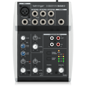 Behringer XENYX 502S Premium Analog 5-Input Mixer with USB Streaming Interface - MusicMajlis