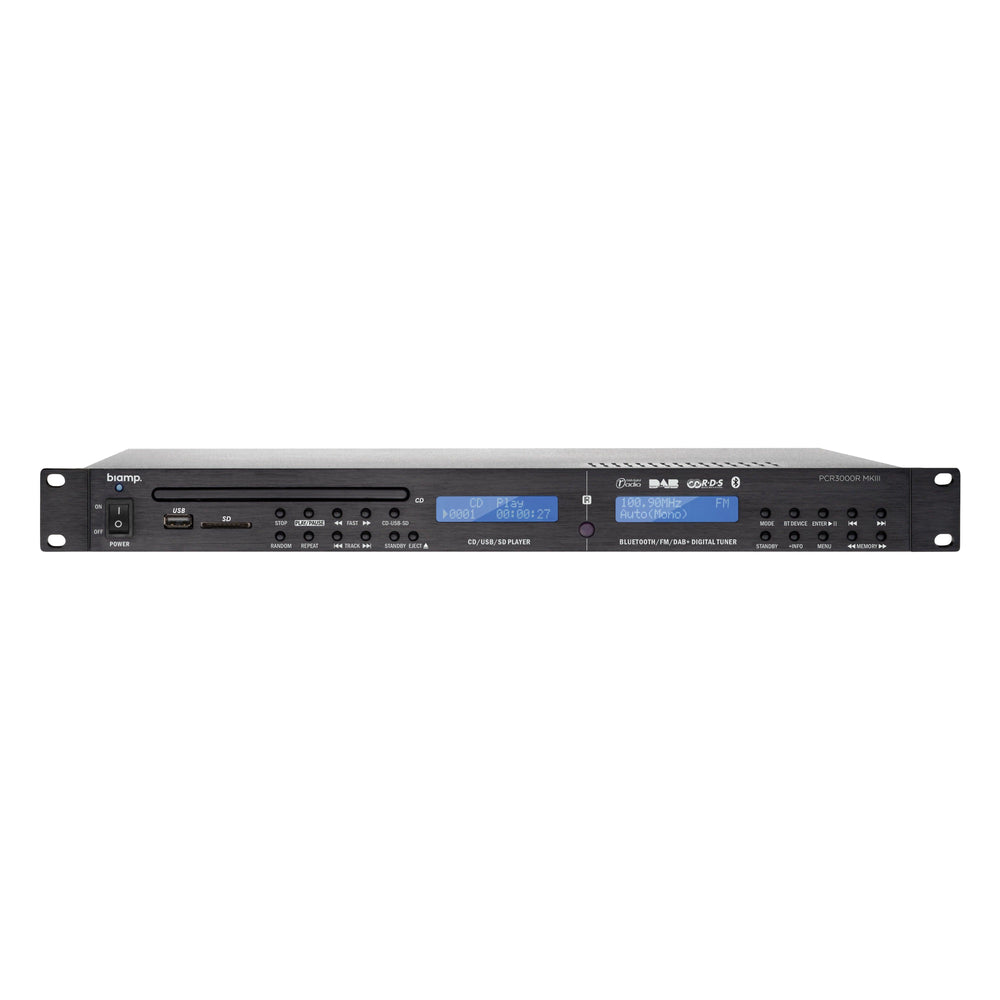 Biamp PCR3000RMKIII Versatile DAB & FM RDS/CD/USB/SD-CARD/BT music sou