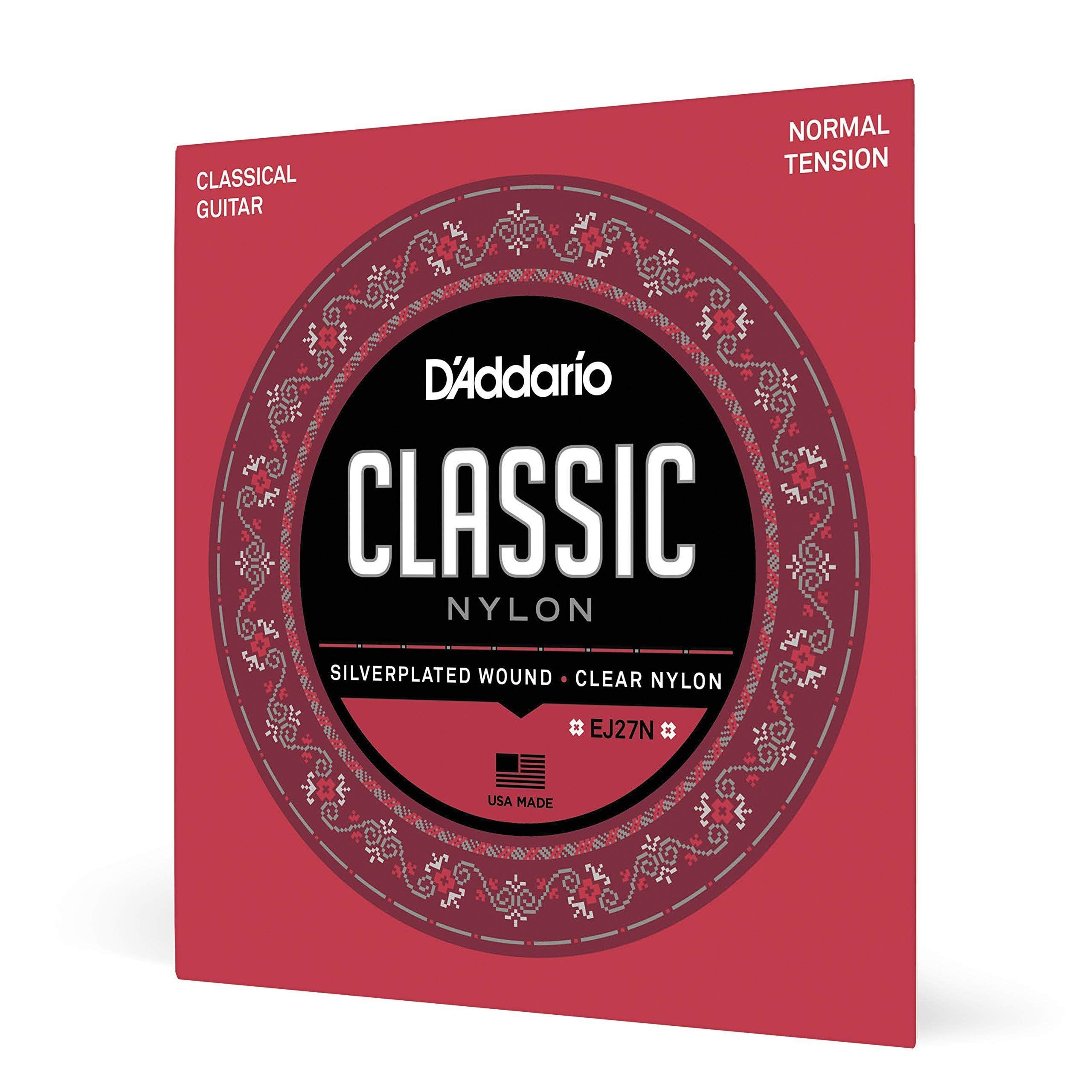 D'Addario Student Classic Guitar String Set, Normal Tension & Clear Nylon - MusicMajlis