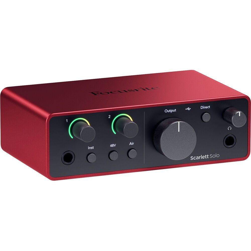 Focusrite Scarlett Solo 4th Gen 2 In/2 Out Compact Desktop USB Audio interface with 1 Mic Preamp - MusicMajlis