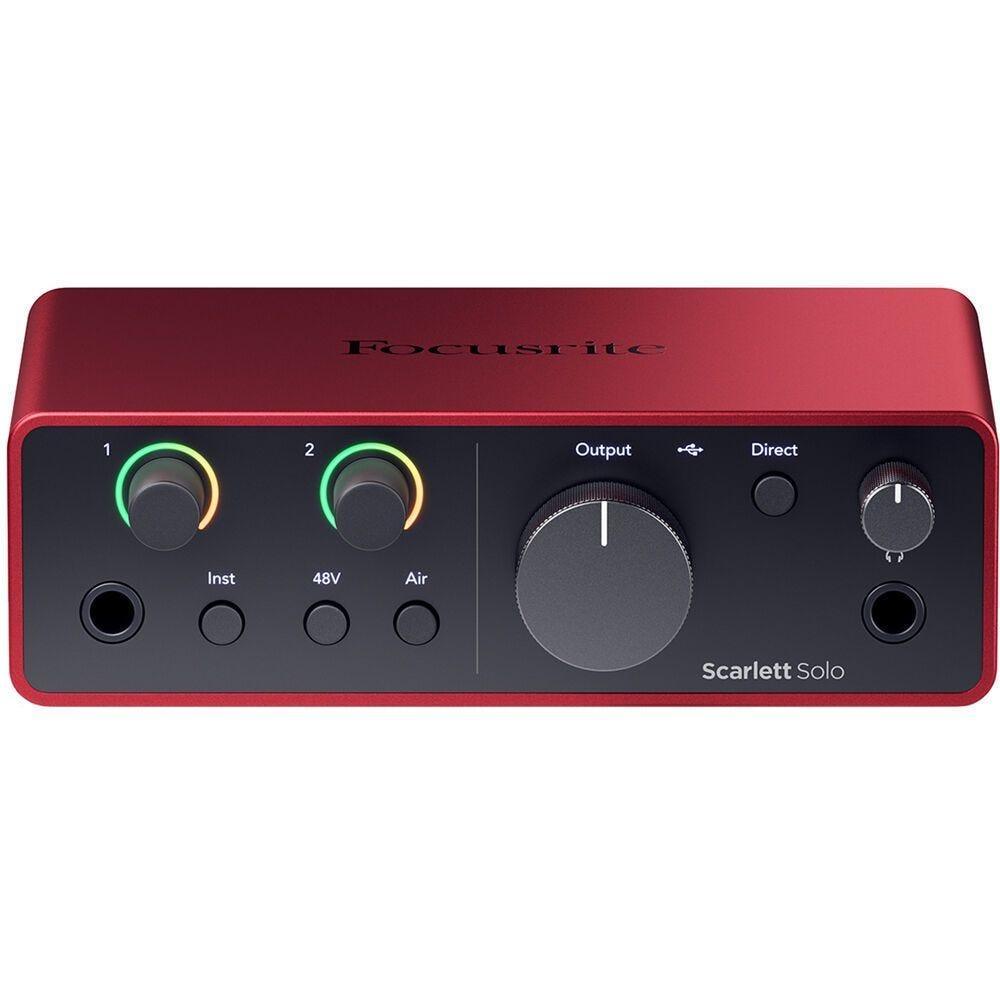 Focusrite Scarlett Solo 4th Gen 2 In/2 Out Compact Desktop USB Audio interface with 1 Mic Preamp - MusicMajlis