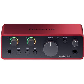 Focusrite Scarlett Solo 4th Gen 2 In/2 Out Compact Desktop USB Audio interface with 1 Mic Preamp - MusicMajlis