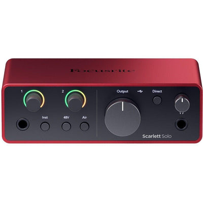 Focusrite Scarlett Solo 4th Gen 2 In/2 Out Compact Desktop USB Audio interface with 1 Mic Preamp - MusicMajlis