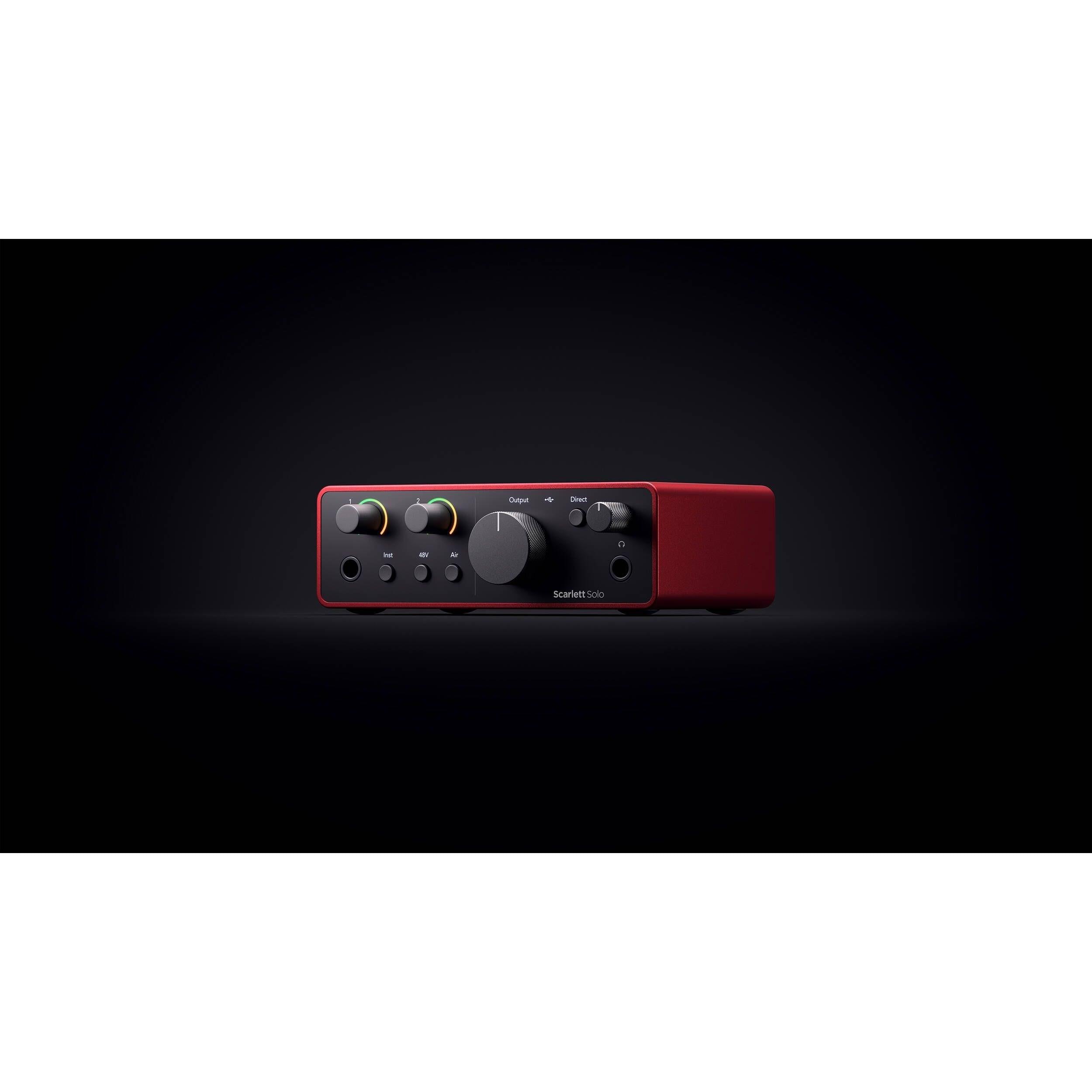 Focusrite Scarlett Solo 4th Gen 2 In/2 Out Compact Desktop USB Audio interface with 1 Mic Preamp - MusicMajlis