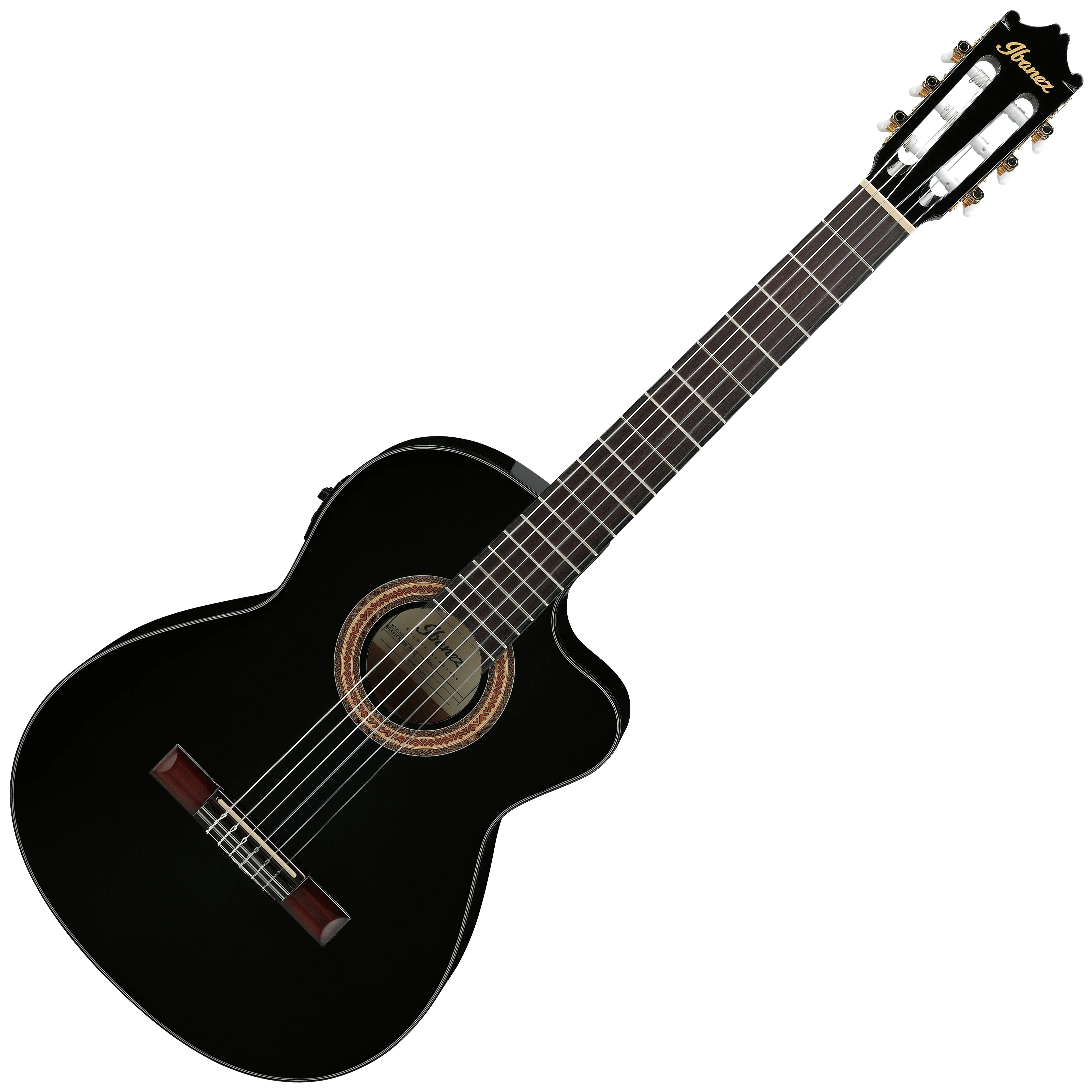 Ibanez GA11CEBK Nylon-String Acoustic-Electric Classical Guitar,  Black High Gloss Finish