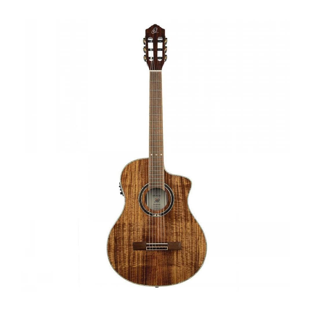 Ortega RCE30TH-ACA Ortega 30th Anniversary Series Acacia Natural, Pro Gig Bag Included - MusicMajlis