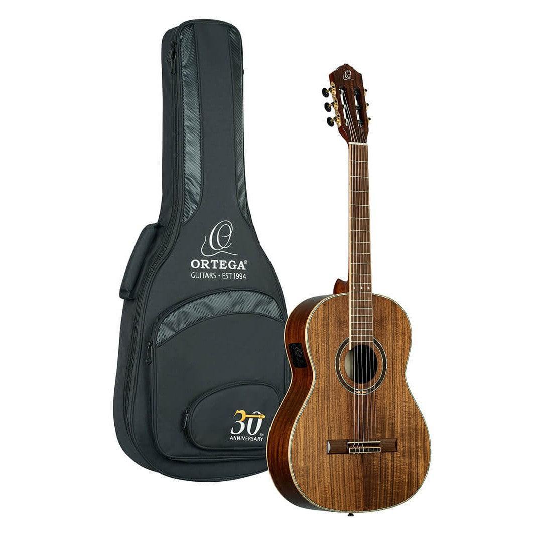 Ortega RCE30TH-ACA Ortega 30th Anniversary Series Acacia Natural, Pro Gig Bag Included - MusicMajlis