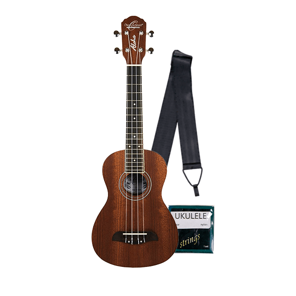 Oscar Schmidt OU2 Ukulele 21" With String Set Clear And Guitar Strap 50MM Nylon Class - MusicMajlis
