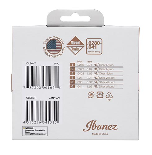 Ibanez ICLS6NT Classical guitar String Set