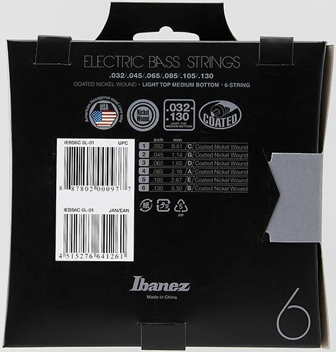 Ibanez IEBS6C 6-String Bass Guitar Strings
