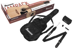 Ibanez V54NJP-WK Jampack Series Acoustic Guitar Package, Weathered Black