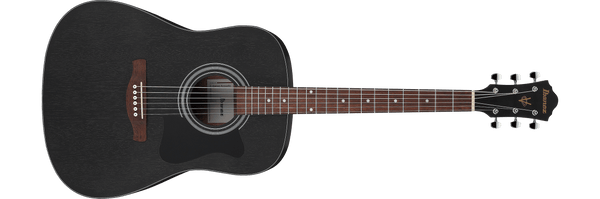 Ibanez V54NJP-WK Jampack Series Acoustic Guitar Package, Weathered Black