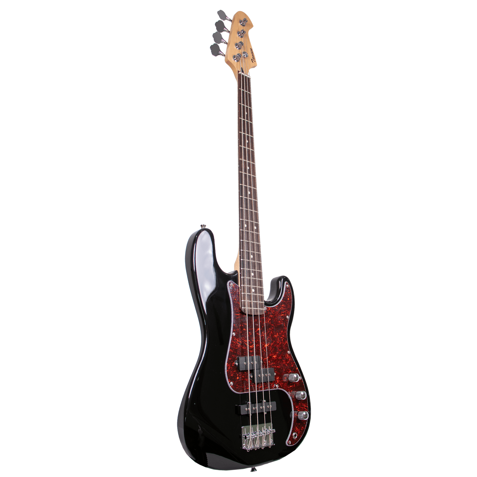 Tansen EB224BK Guitar Bass Electric, 4-String, Laurel Fingerboard, Split Coil Pickups , Black - MusicMajlis