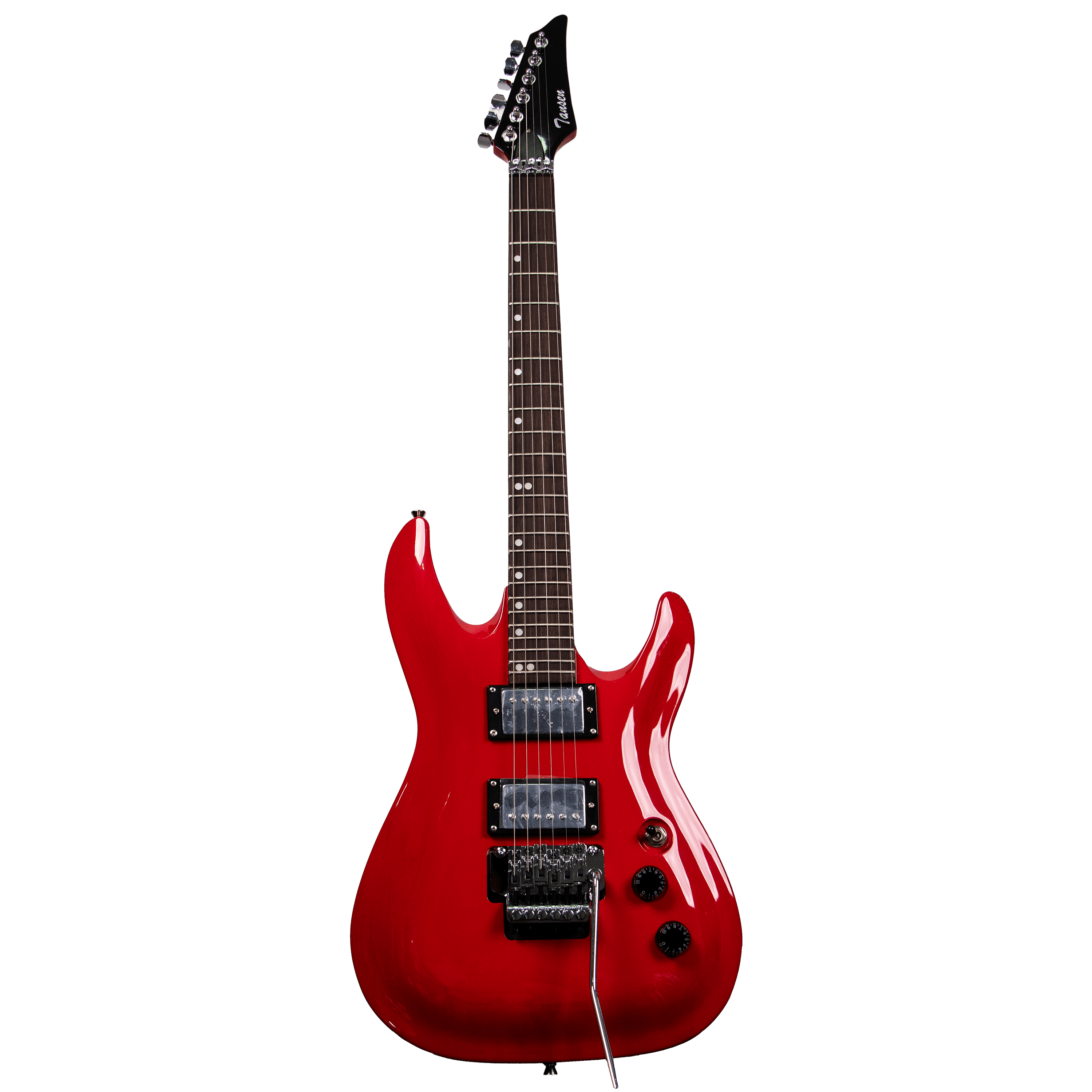 Tansen EG810RD Guitar Electric 6-String Double Cutaway Laurel Fingerboard Stratocaster Style HH Pickups Red - MusicMajlis