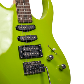 Tansen EG840GR Guitar Electric, 6-String Double Cutaway, Laurel Fingerboard, Stratocaster Style , HSS Pickups, Green - MusicMajlis