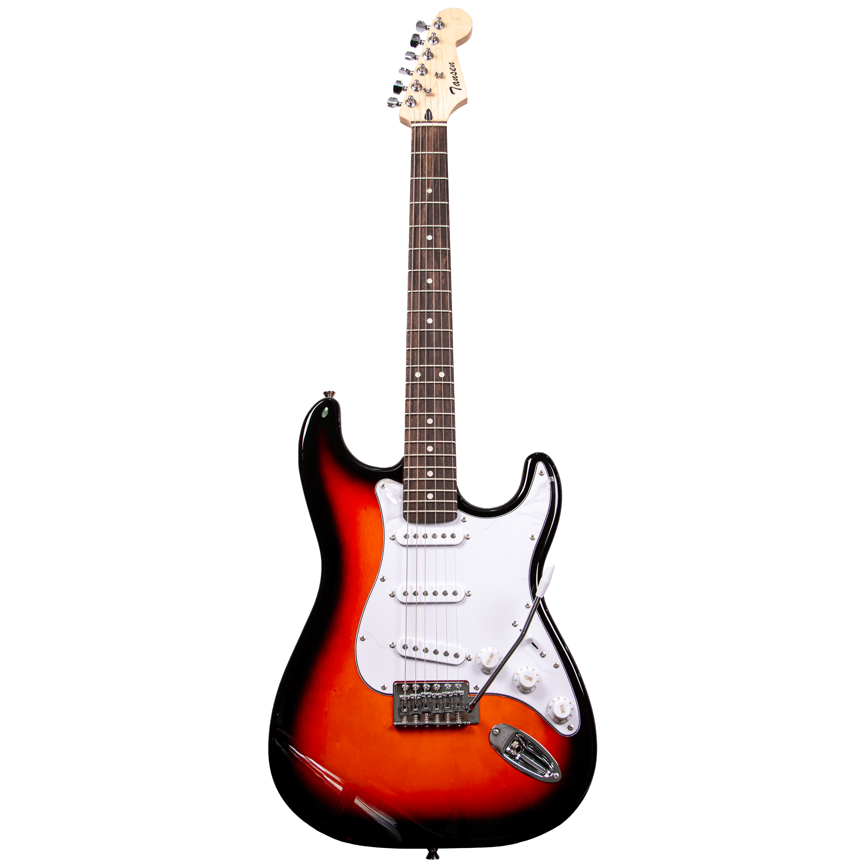 Tansen ST350 Guitar Electric 6-String Double Cutaway Laurel Fingerboard Stratocaster Style SSS Pickups Blue Sunburst Black - MusicMajlis