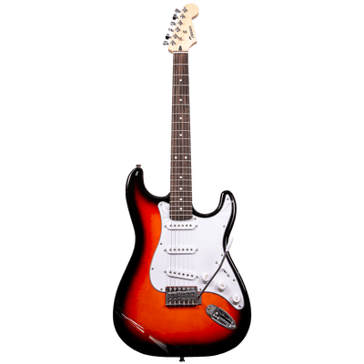 Tansen ST350 Guitar Electric 6-String Double Cutaway Laurel Fingerboard Stratocaster Style SSS Pickups Blue Sunburst Black - MusicMajlis