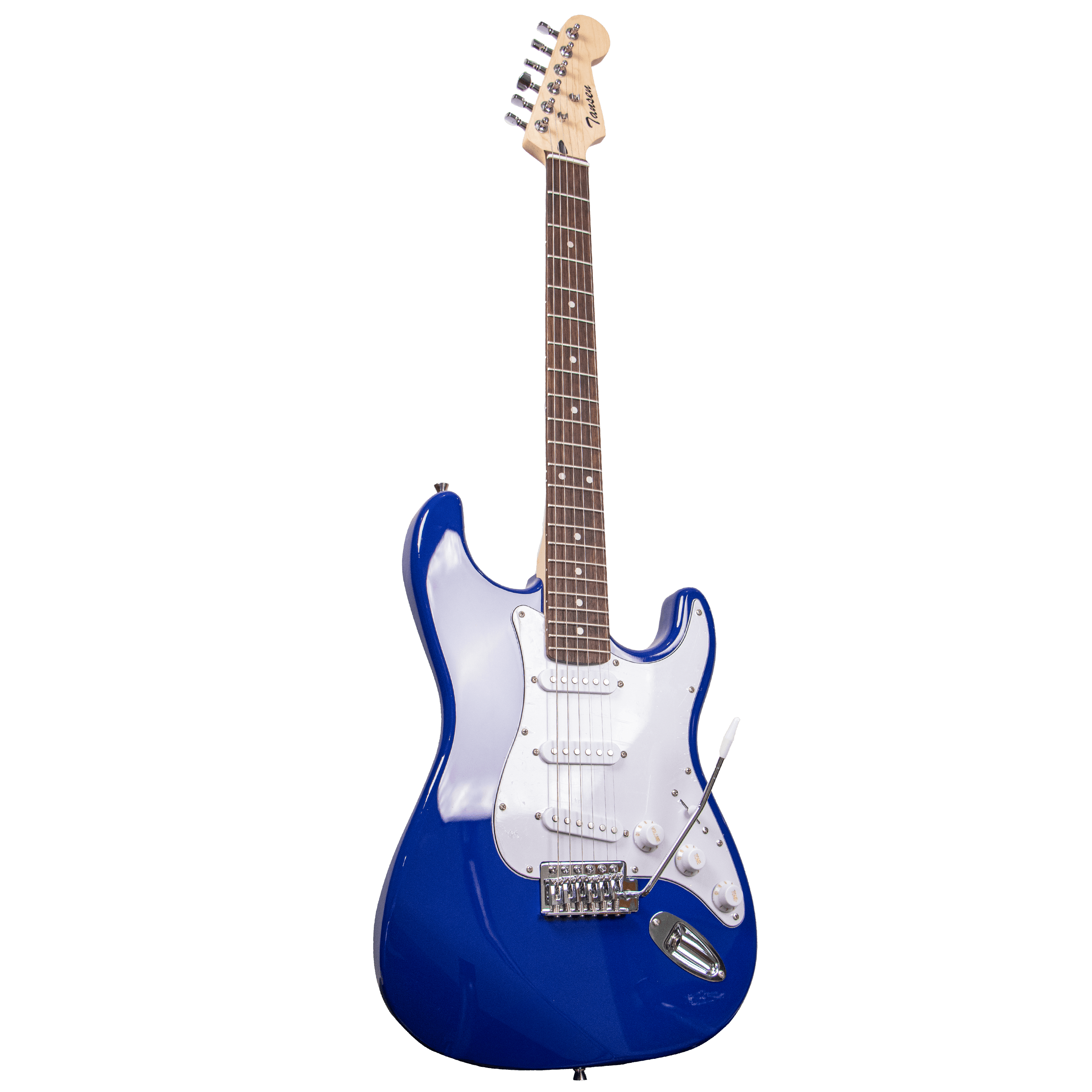 Tansen ST350 Guitar Electric 6-String Double Cutaway Laurel Fingerboard Stratocaster Style SSS Pickups Blue Sunburst Black - MusicMajlis