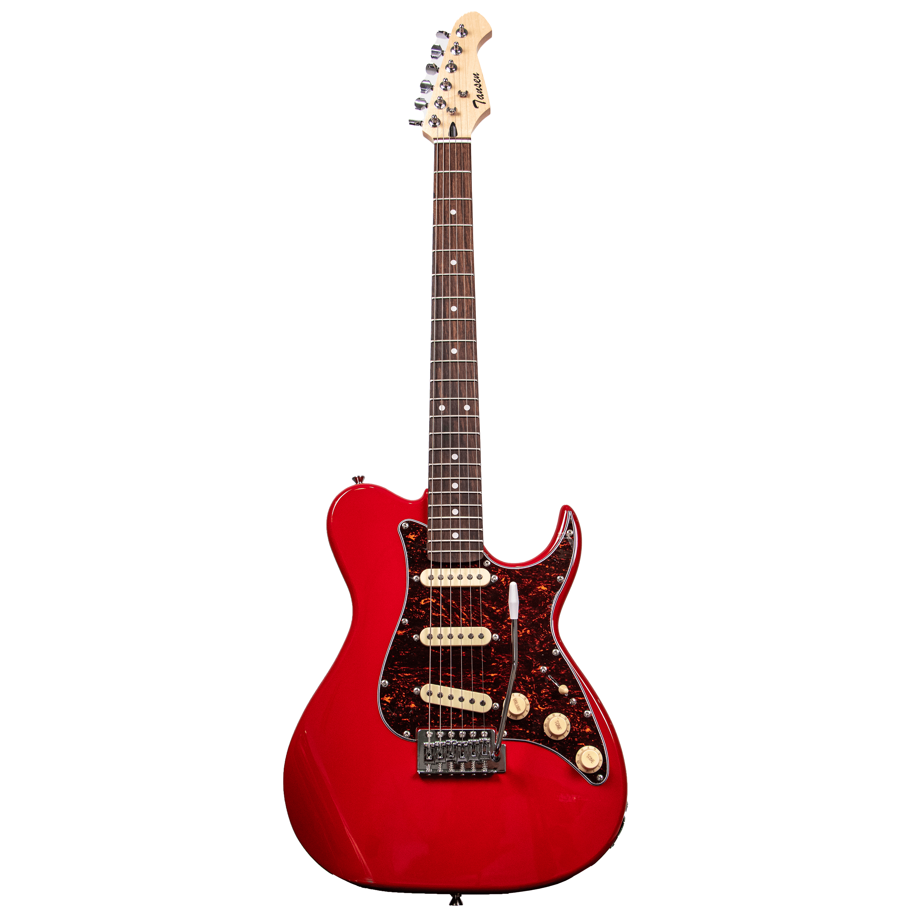 Tansen ST370RD Guitar Electric 6-String Single Cutaway Laurel Fingerboard Telecaster Style SSS Pickups Red - MusicMajlis