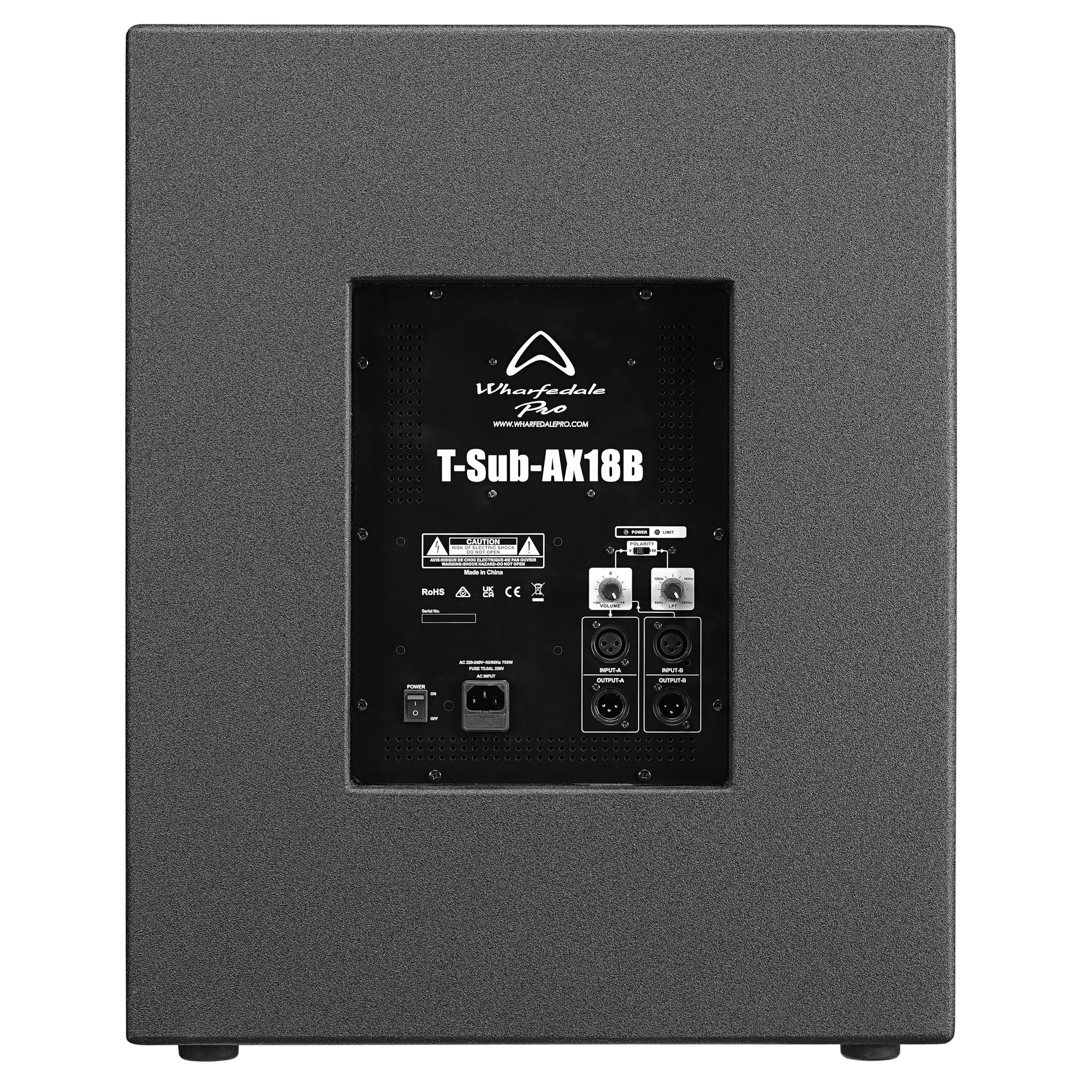Wharfedale Pro TSUBAX18B Subwoofer Active 1x18" 900W Continous 1800W Peak - MusicMajlis