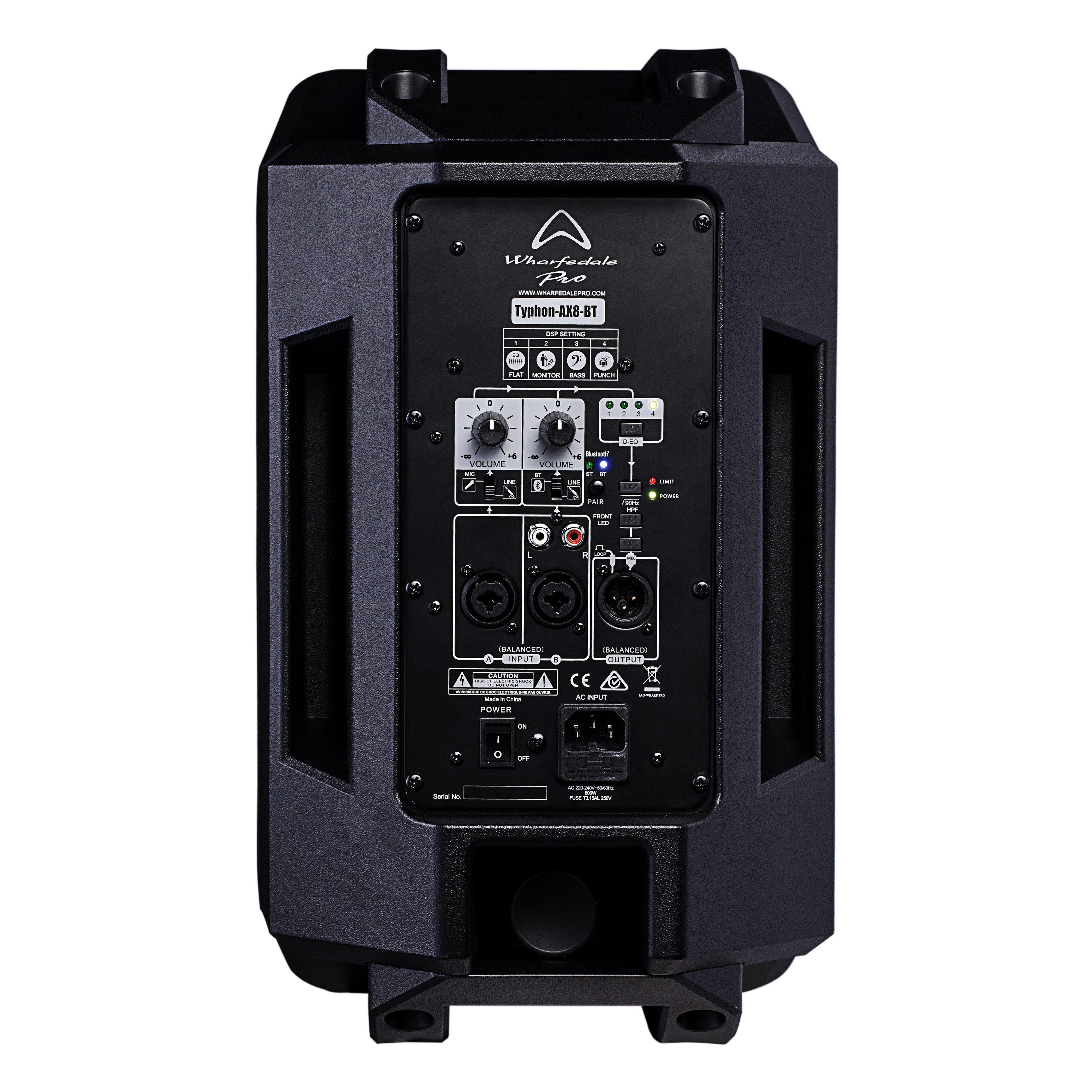 Wharfedale Pro TYPHONAX8BT Speaker Powered 1x8" 720W Continuous with BT, DSP and Plastic Body - MusicMajlis