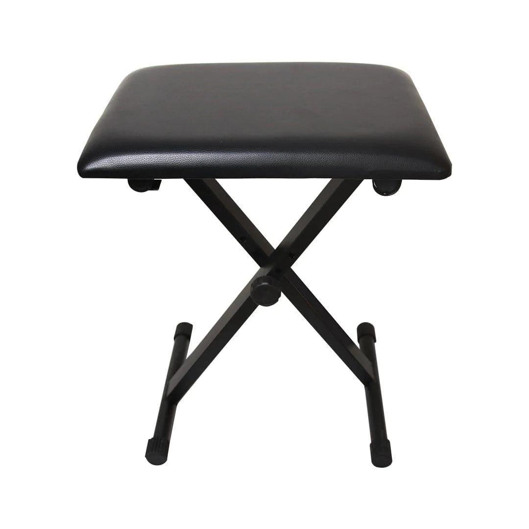 Adjustable Height X-style Keyboard Bench, Black - MusicMajlis