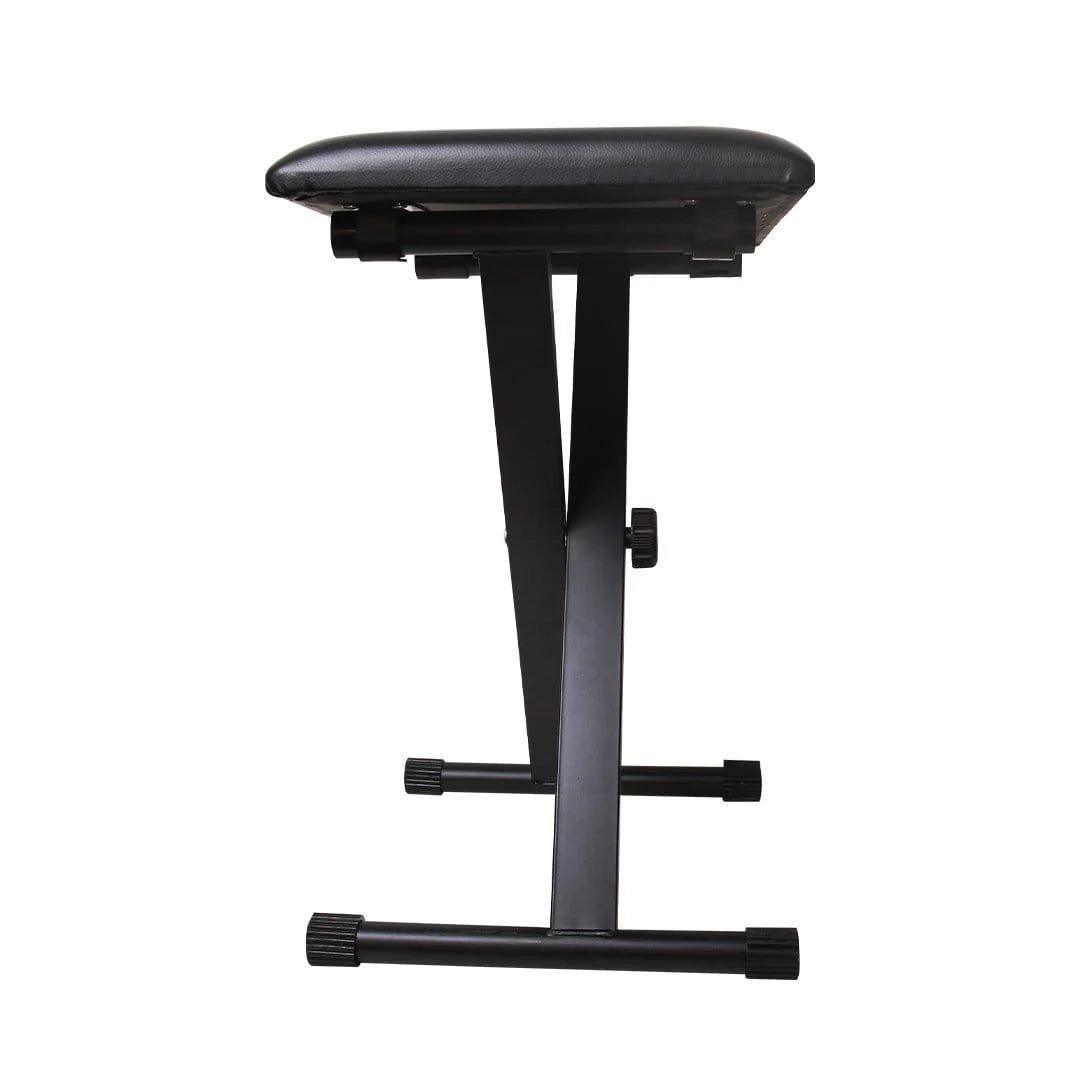 Adjustable Height X-style Keyboard Bench, Black - MusicMajlis