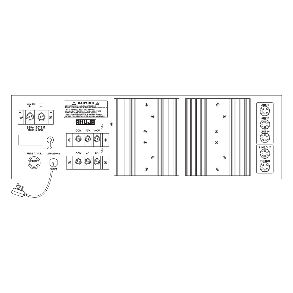 Ahuja SSA160EM Medium Wattage PA Mixer Amplifier - MusicMajlis