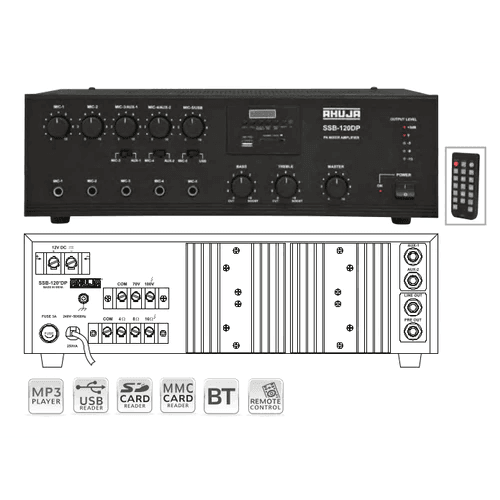 Ahuja SSB120DP Medium Wattage PA Mixer Amplifier - MusicMajlis