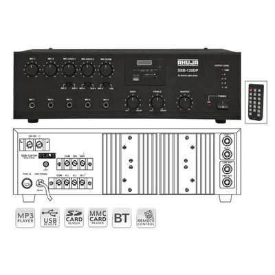 Ahuja SSB120DP Medium Wattage PA Mixer Amplifier - MusicMajlis