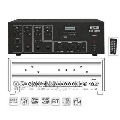 Ahuja SSB80DFM Medium Wattage PA Mixer Amplifier - MusicMajlis