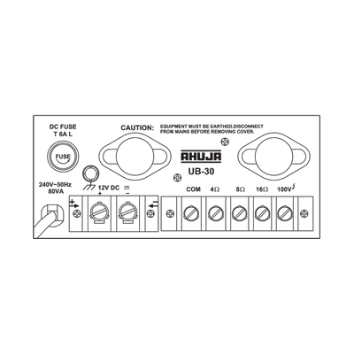 Ahuja UB30 Low Wattage PA Mixer Amplifier - MusicMajlis