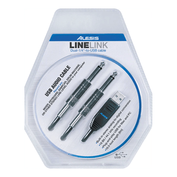 Alesis LINELINK 6" DUAL 1/4" TO USB CABLE - MusicMajlis