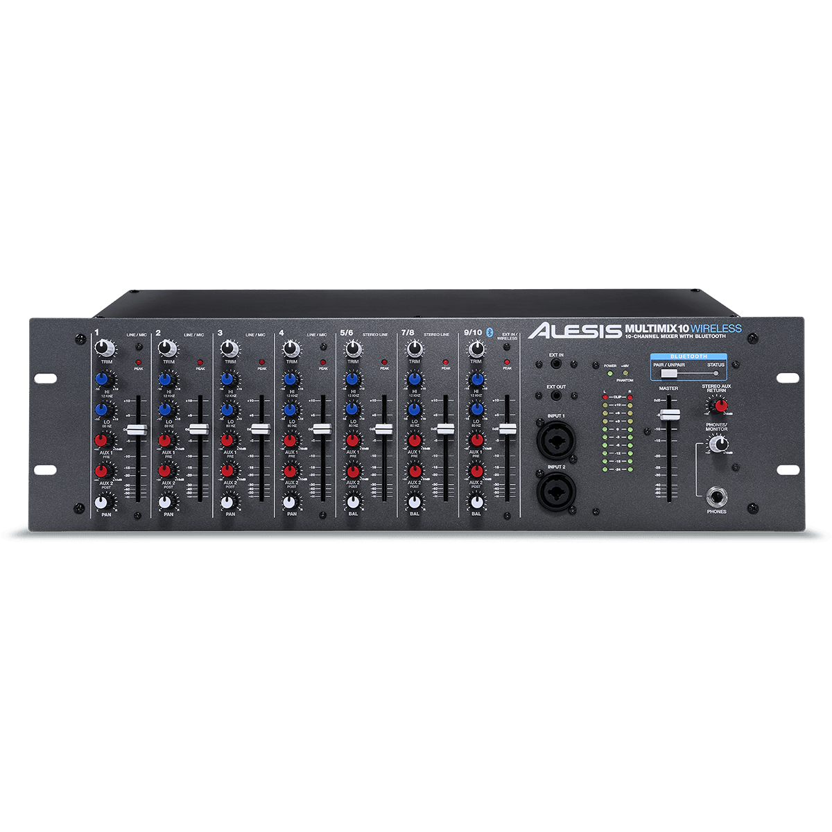 Alesis MM10W Multlimix 10 Wireless Rackmount Analog Mixer with Bluetooth - MusicMajlis