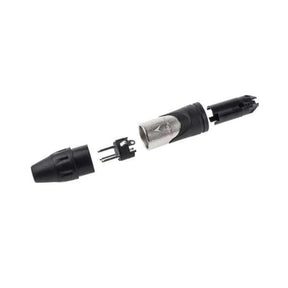Amphenol AC3MMB 3 Way Cable Mount XLR Connector, Male (Silver) - MusicMajlis