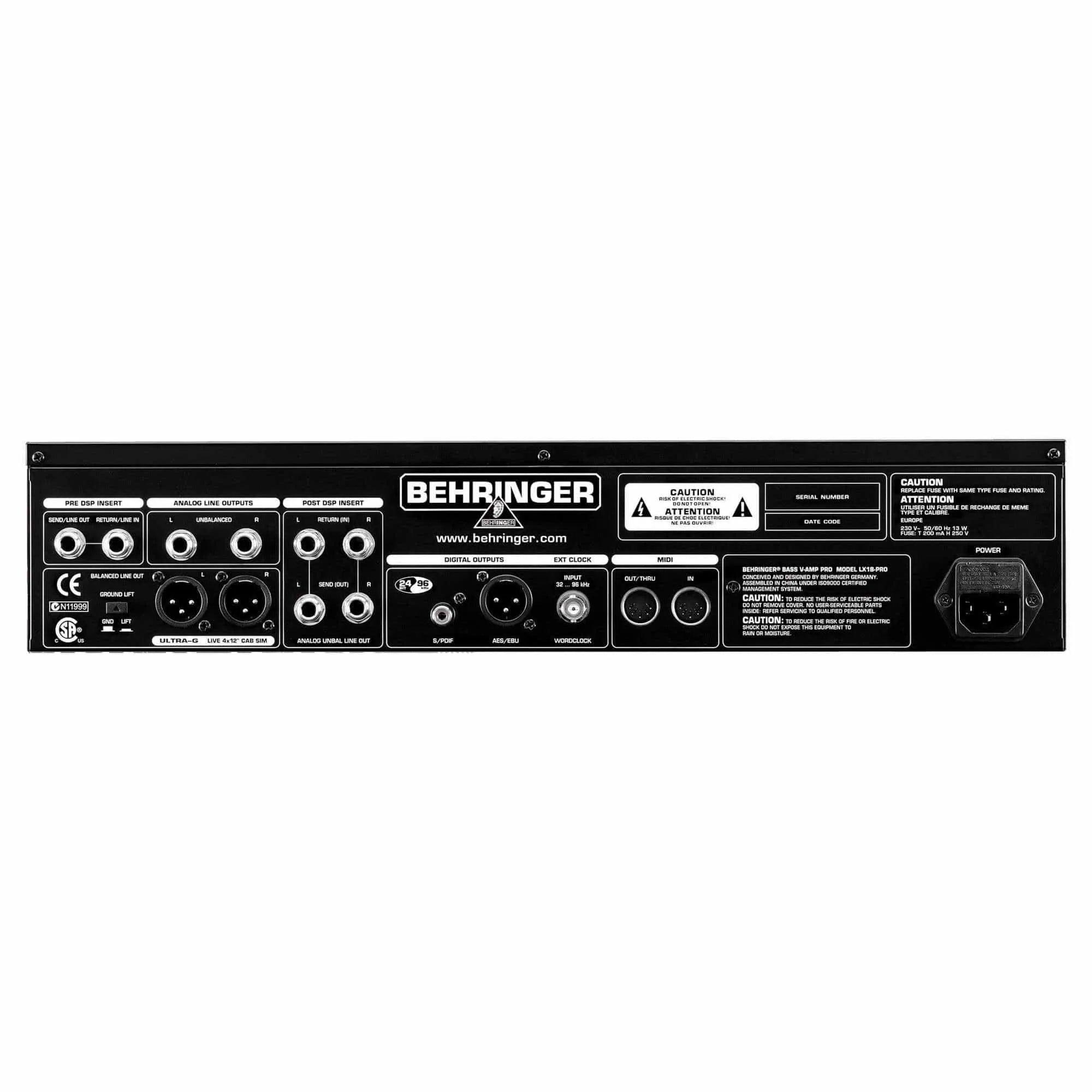 Behringer Bass V-amp Pro LX1B Effect Processor - MusicMajlis